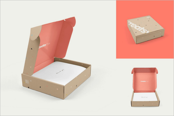 Branding mockups, book, tag and box. 32 Open Box Mockups Free Psd Design Templates