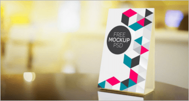 Free twin vertical table tents mockup. 41 Table Tent Card Mockups Free Psd Templates