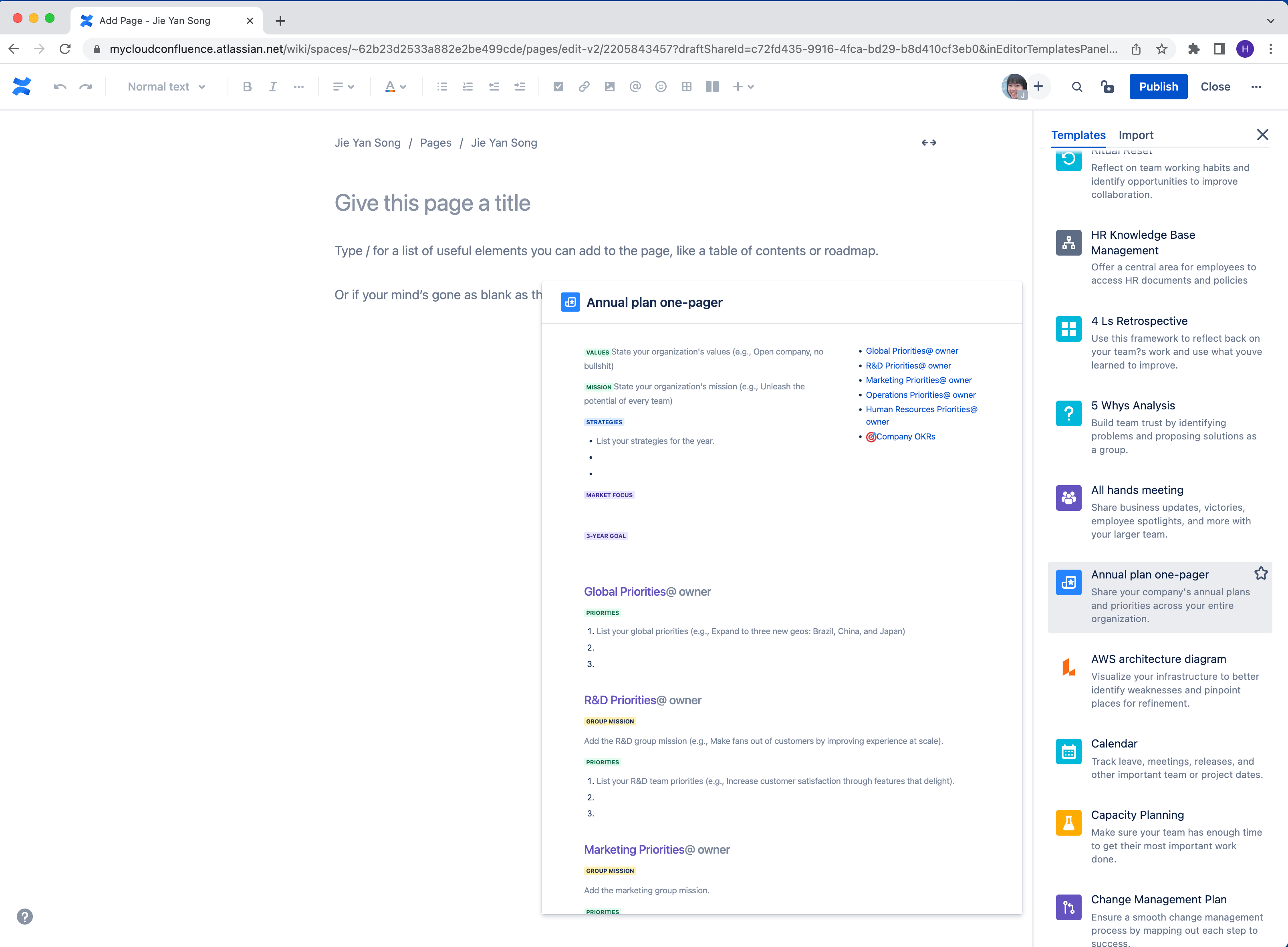 Create and edit content