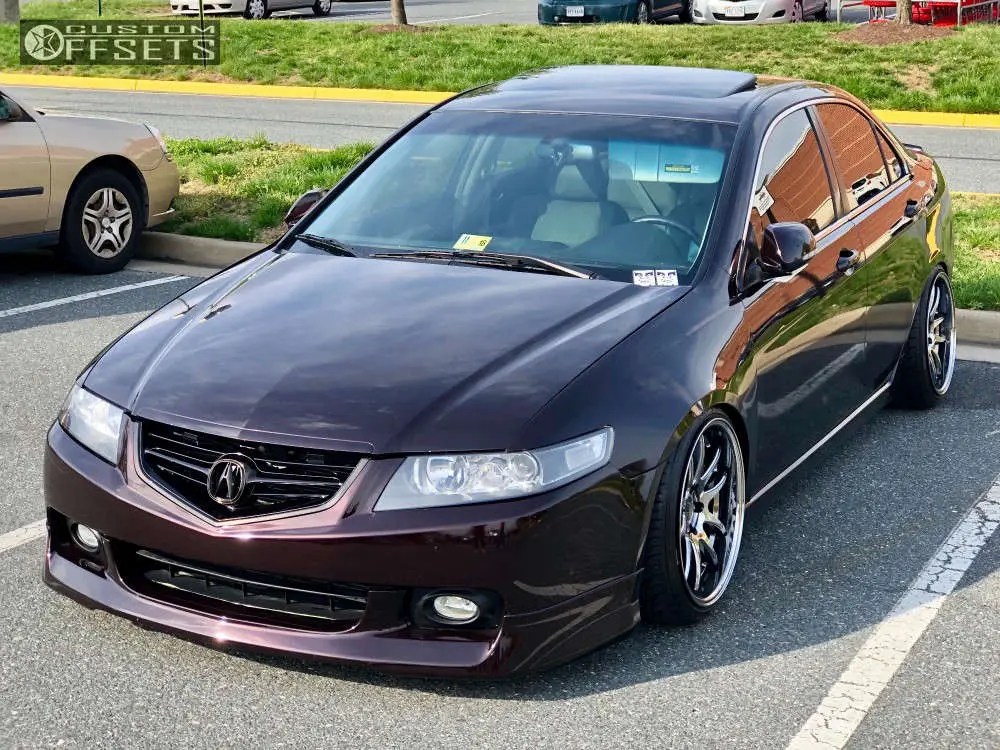 2004 acura tsx wheel offset flush coilovers