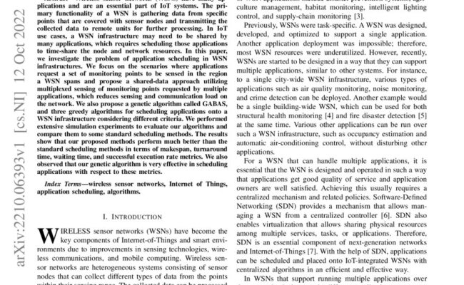 Application Scheduling With Multiplexed Sensing Of Monitoring Points In ...