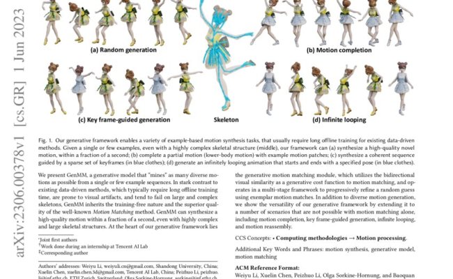 Example-based Motion Synthesis Via Generative Motion Matching | DeepAI