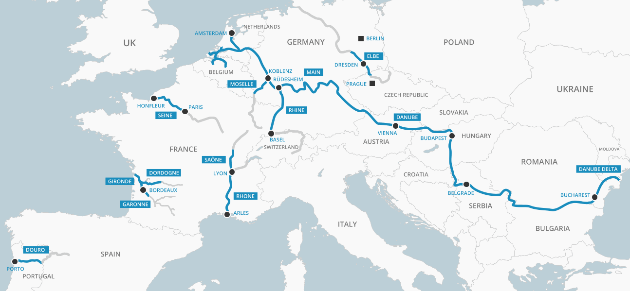 Europes Lifelines Mapping The Continents Rivers Europe 