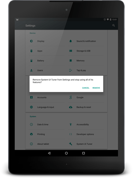 วิธีเปิดใช้งาน System UI Tuner บน Android 6.0 Marshmallow (Preview 3 ...