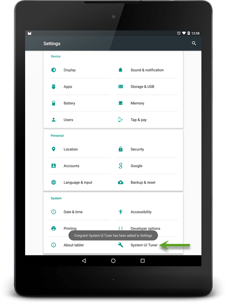 วิธีเปิดใช้งาน System UI Tuner บน Android 6.0 Marshmallow (Preview 3 ...