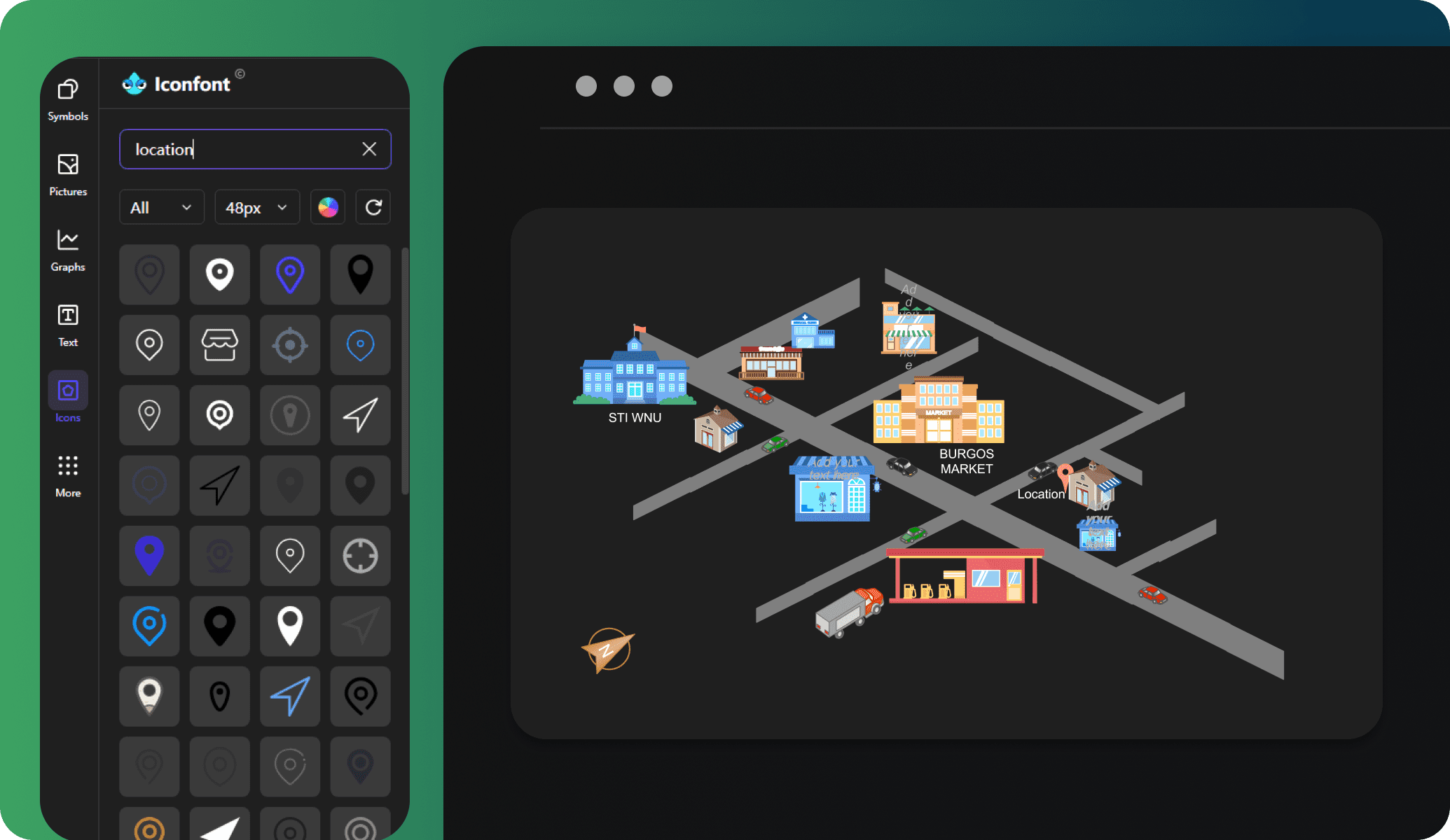 Free Online Location Map Maker Icons Library 