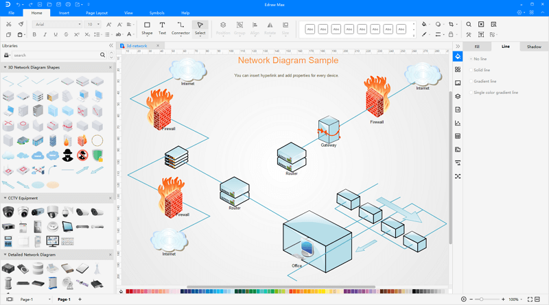 3d network diagram software