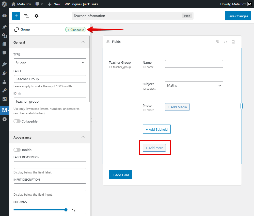 Set the group as cloneable