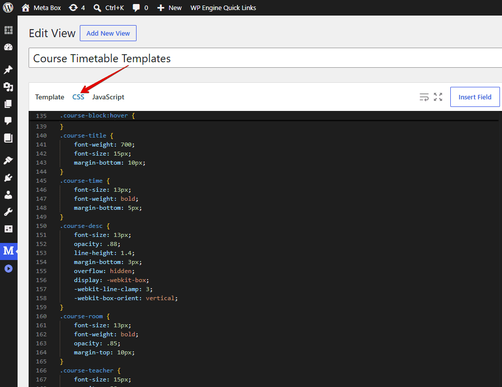 css tab 