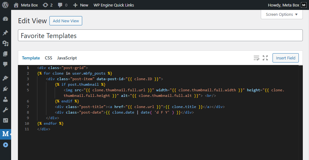 Modify the code to create a grid