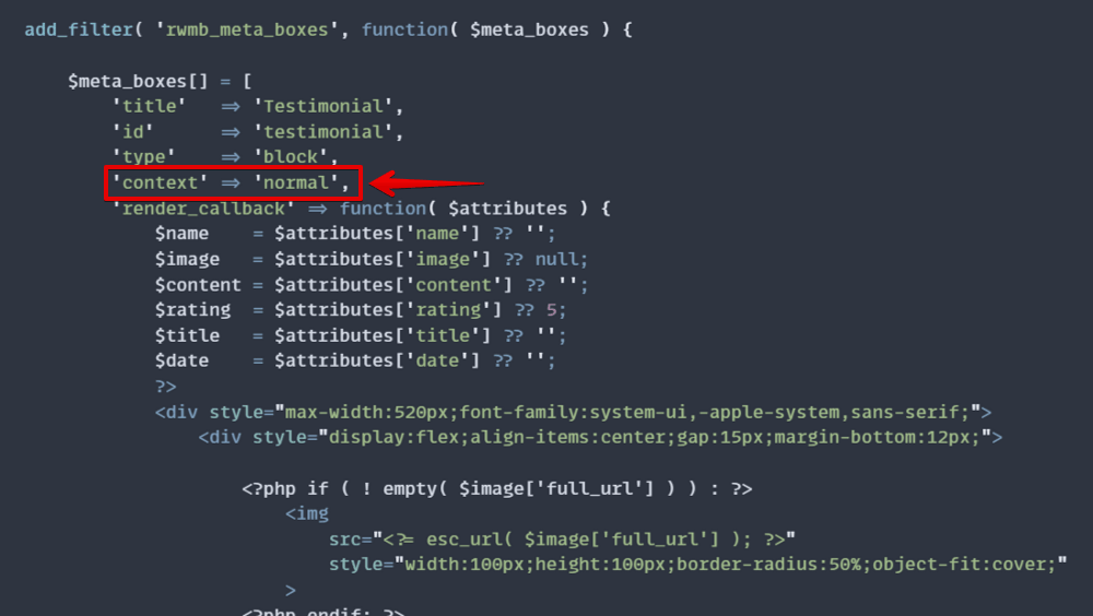 Set context as normal