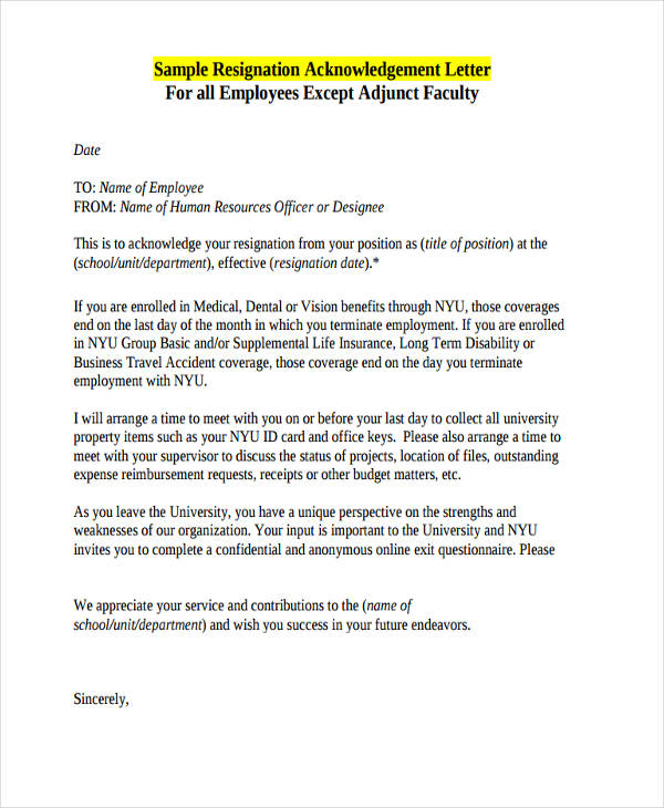 Free 45 Acknowledgement Letter Examples Samples In Pdf Google Docs Pages Doc Examples