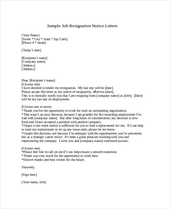 56 Resignation Letter Examples In Pdf Ms Word Google Docs Pages Examples