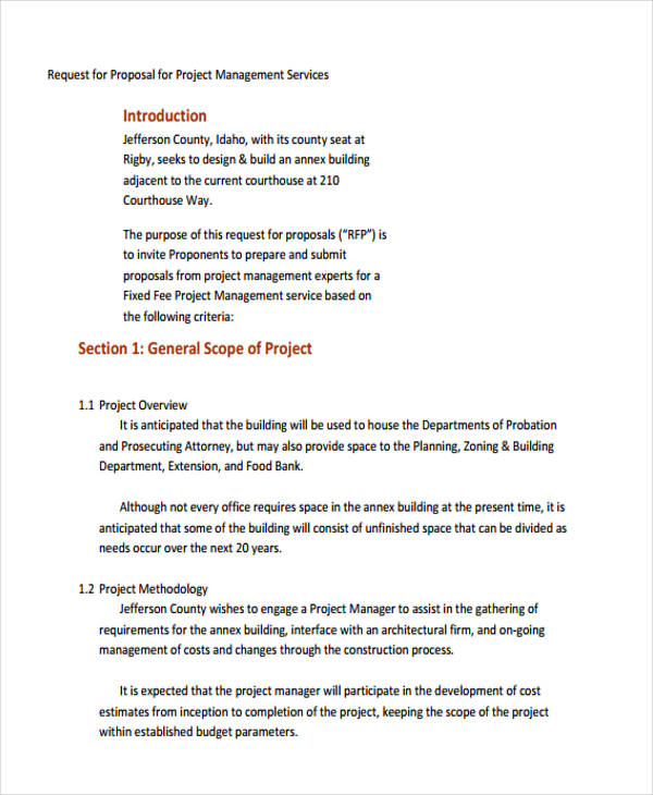 Free 37 Request For Proposal Examples In Pdf Google Docs Word Pages Examples