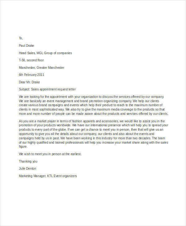 Free 65 Appointment Letter Examples Samples In Pdf Google Docs Pages Doc Examples