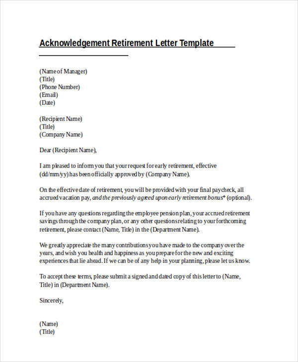 Free 45 Acknowledgement Letter Examples Samples In Pdf Google Docs Pages Doc Examples