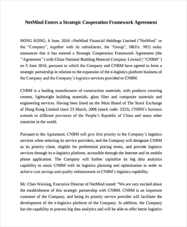 Free 60 Partnership Agreement Examples Samples In Pdf Doc Google Docs Word Pages Examples