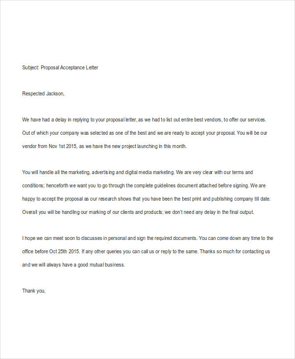 67 Acceptance Letter Examples Word Apple Pages Google Docs Examples