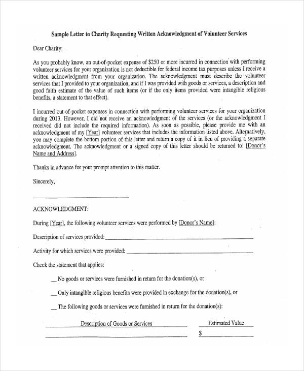 Free 45 Acknowledgement Letter Examples Samples In Pdf Google Docs Pages Doc Examples