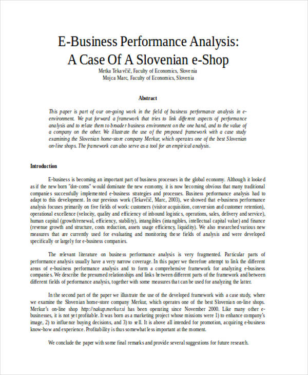 Example Of Business Analysis Holy Spirit