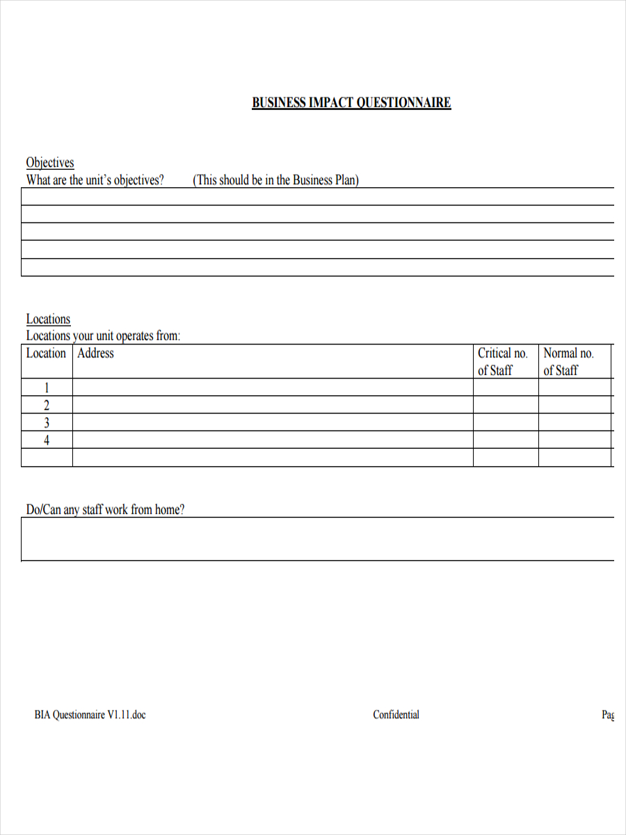 Free 5 Business Questionnaire Examples Samples In Pdf Examples