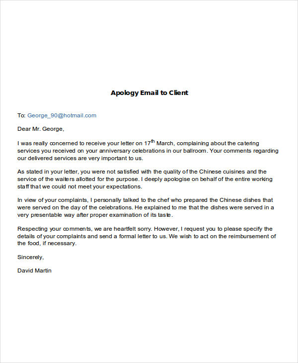 Free 6 Client Email Examples Samples In Pdf Doc Examples