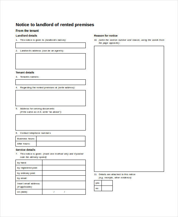 9 Notice To Vacate Examples In Pdf Google Docs Ms Word Apple Pages Examples