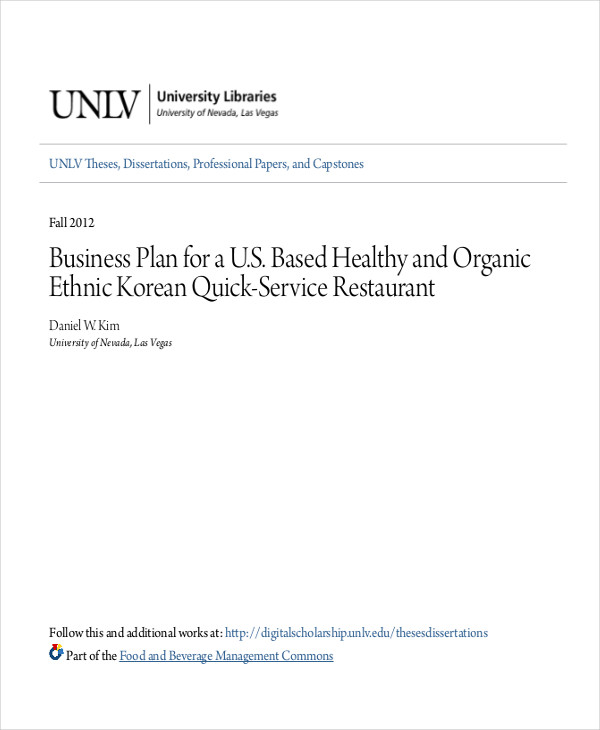 Organic Food Store Business Plan Pdf Organic Food