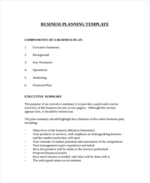 33 Business Plan Examples Samples In Pdf Ms Word Pages Google Docs Examples