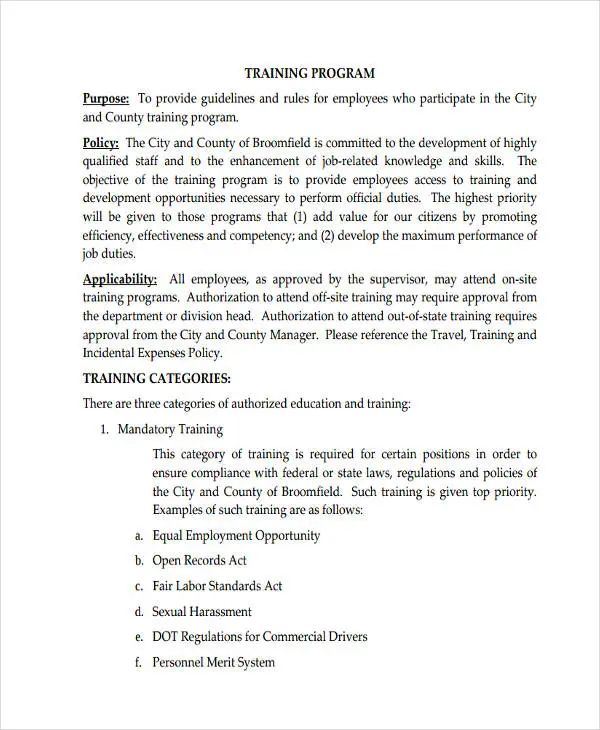 Structured Training Program Pdf - Best Sunset Illustrations in HD