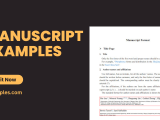 Manuscript 25 Examples Format How To Write Pdf