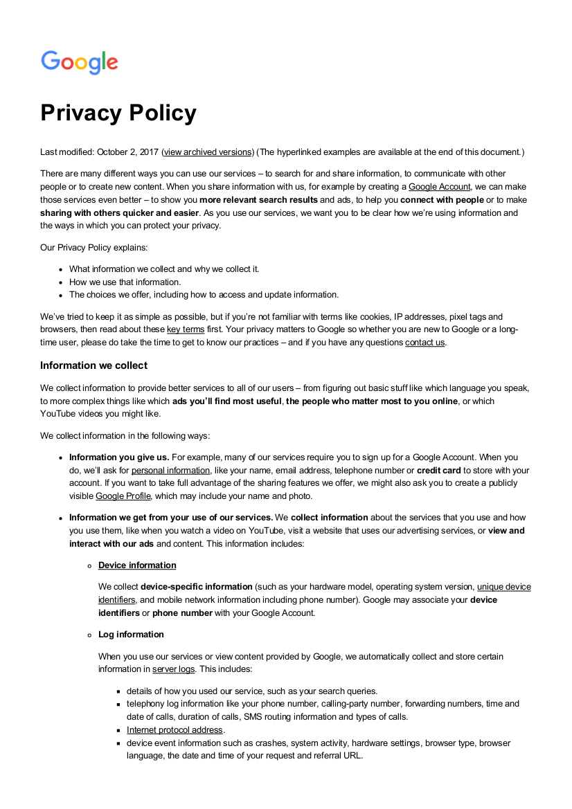 For example, a 2000 ftc report privacy online: FREE 18+ Privacy Policy Examples in PDF | Google Docs | Pages | Word | Examples