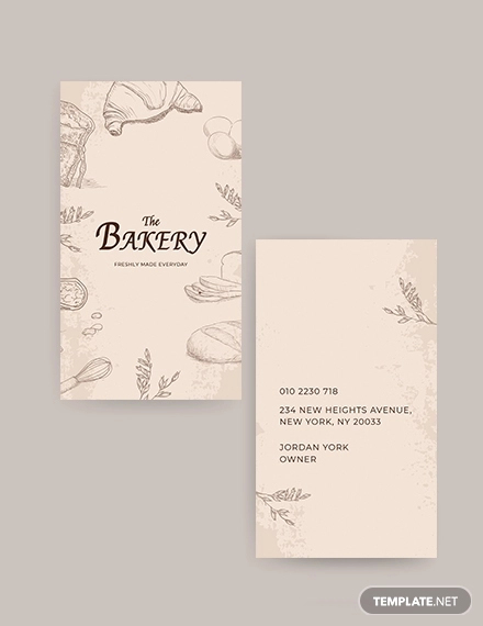 Free 22 Bakery Business Card Designs Examples In Publisher Word Photoshop Illustrator Indesign Pages Examples