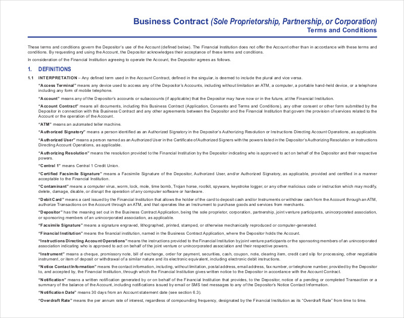 22 Business Contract Samples Examples Ms Word Pages Google Docs Pdf Examples