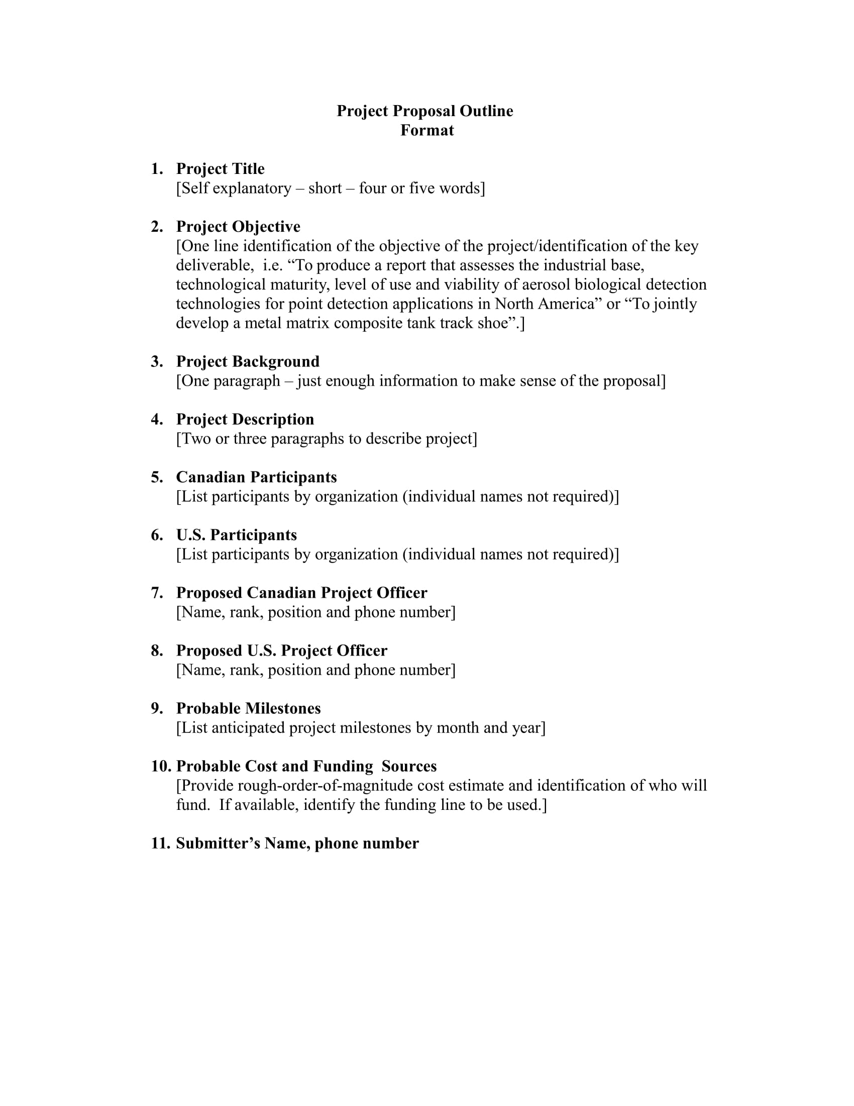 4 Project Proposal Outline Examples Pdf Word Pages Examples
