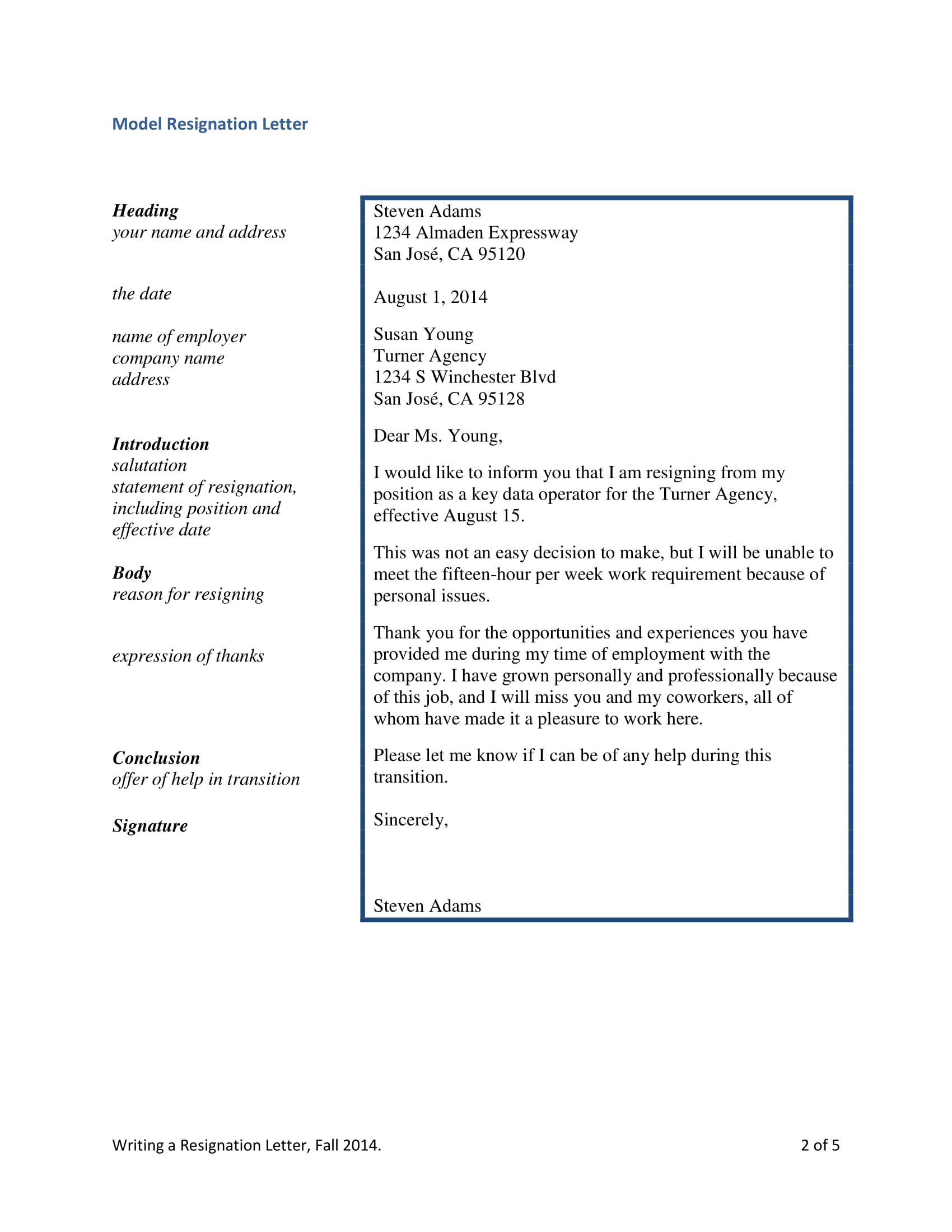 35 Simple Resignation Letter Examples Pdf Word Examples