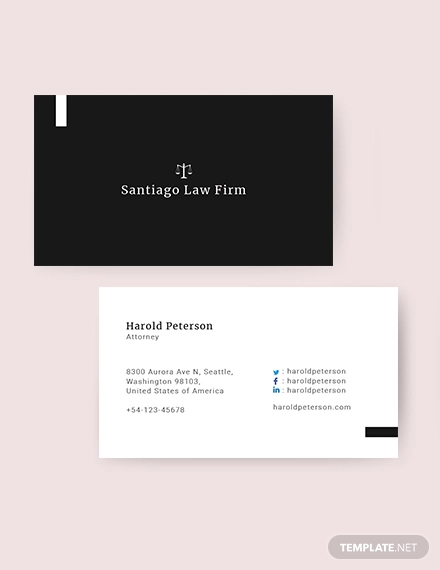 16 Lawyer Business Cards Psd Ai Ms Word Examples