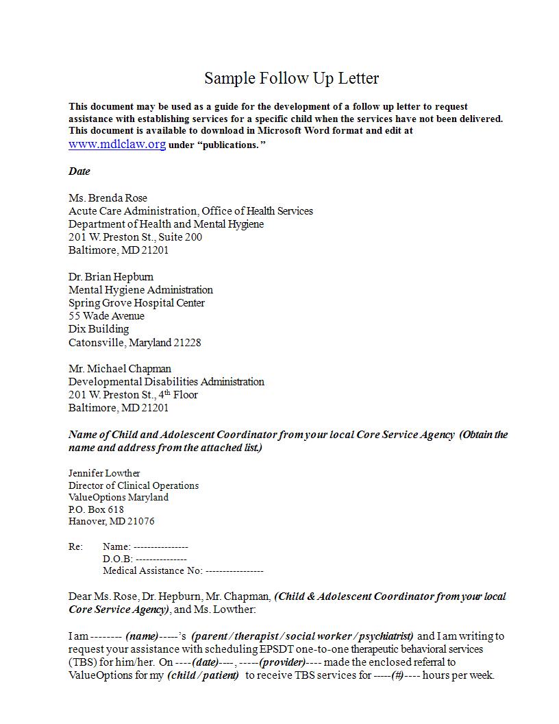 24 Follow Up Letters Pdf Doc Examples