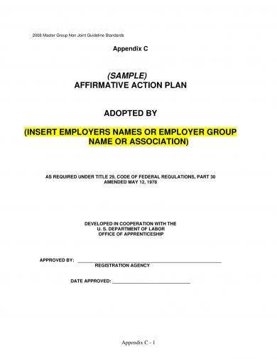 10 Affirmative Action Plan Examples Word Pdf Examples