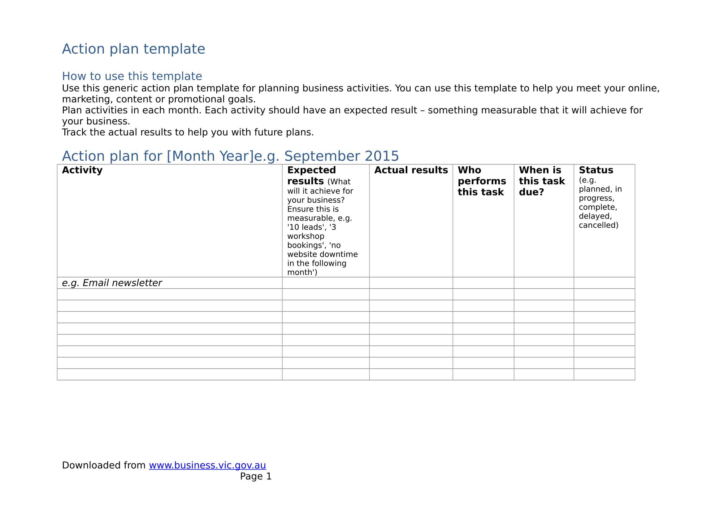 32 Action Plan Examples Ms Word Pages Google Docs Pdf Examples