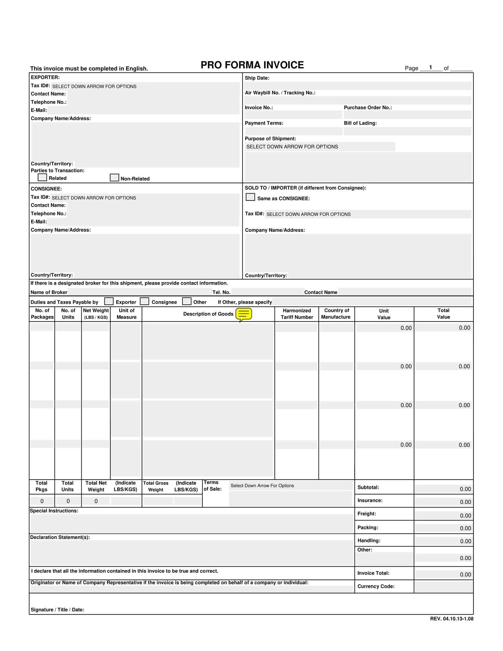 13 Pro Forma Invoice Examples Pdf Word Examples