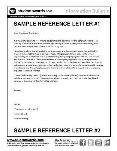 9 Academic Reference Letter Examples Pdf Examples