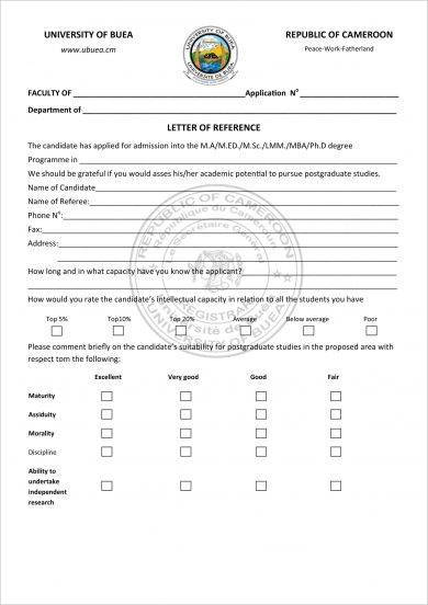9 Academic Reference Letter Examples Pdf Examples