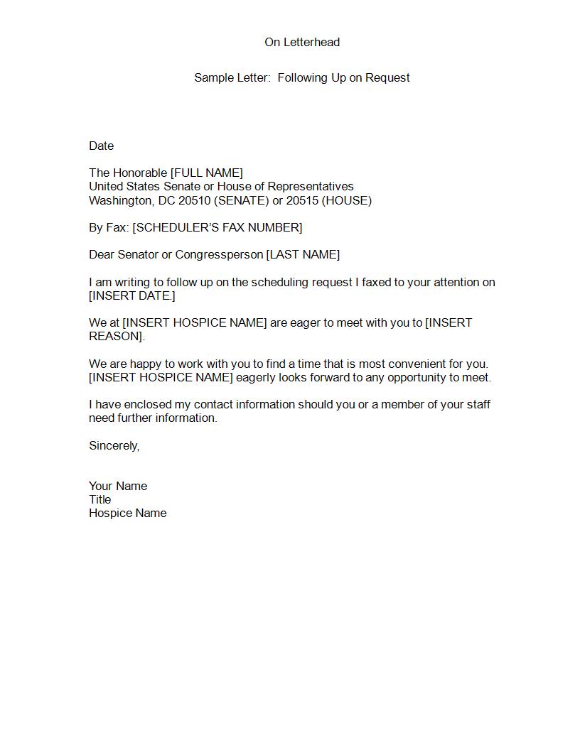 24 Follow Up Letters Pdf Doc Examples