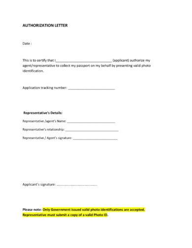 11 Simple Authorization Letter Examples Pdf Word Examples