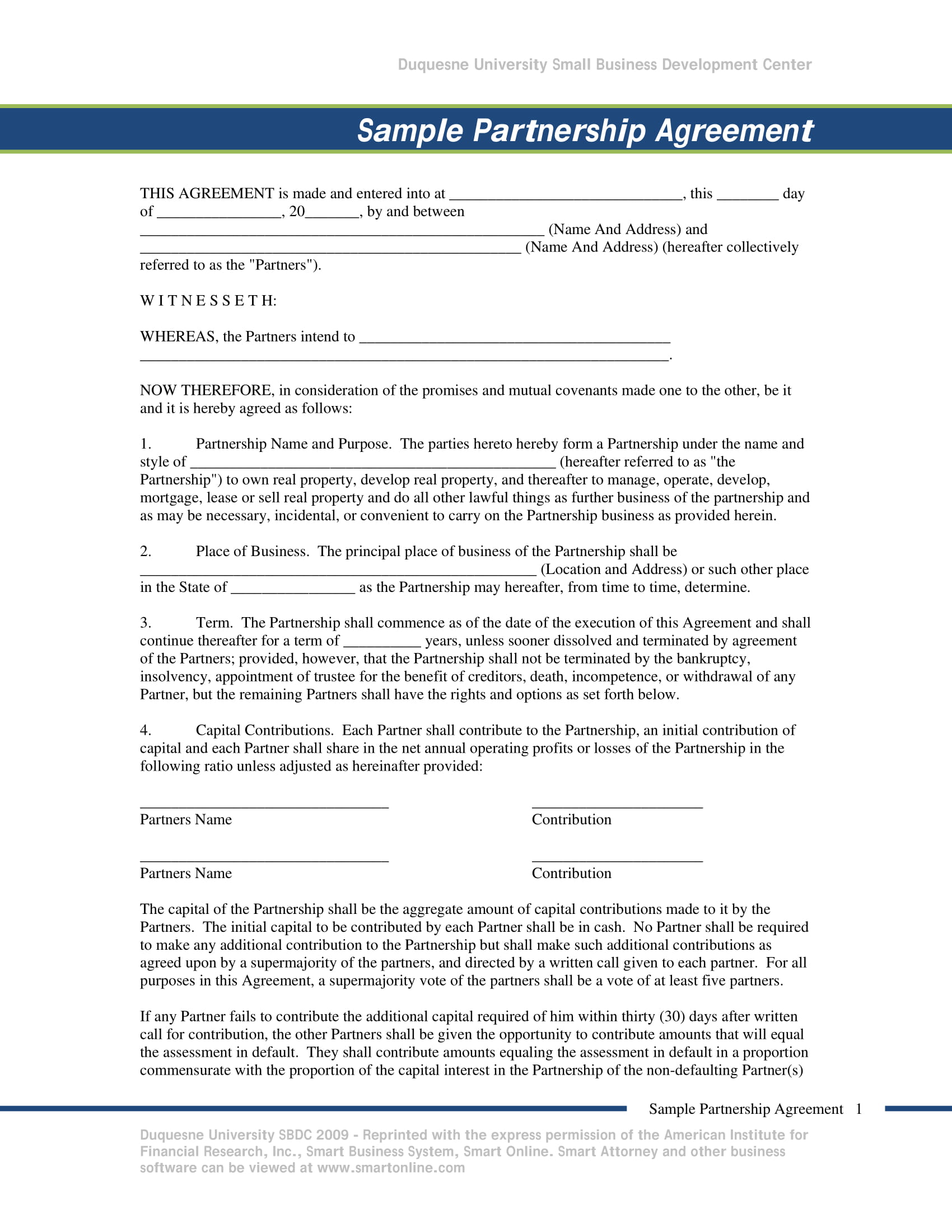 32 Free Partnership Agreement Pdf Doc Examples