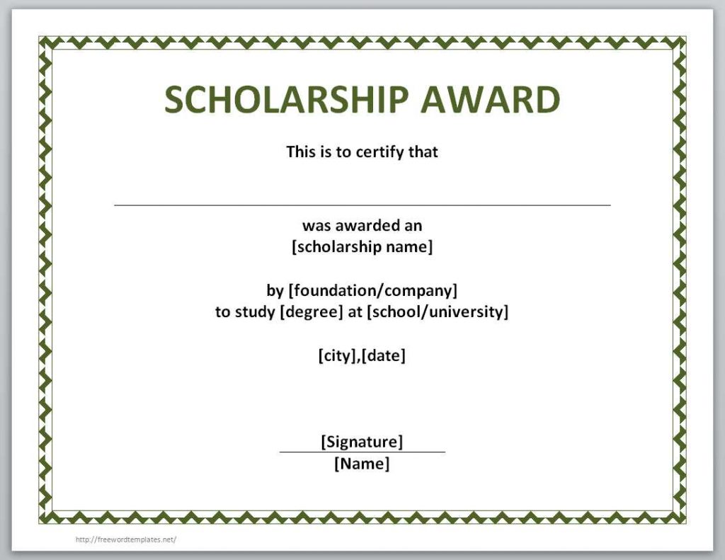 10 Scholarship Award Certificate Examples Pdf Psd Ai Examples