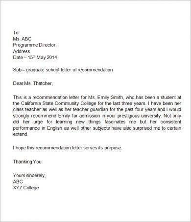 Everyone has good qualities, but only some are cut out for graduate school. 9 Student Recommendation Letter Examples Pdf Examples