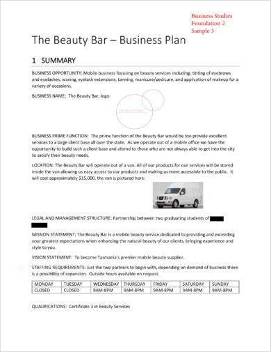 15 Bar Business Plan Examples In Ms Word Pdf Pages Google Docs Examples