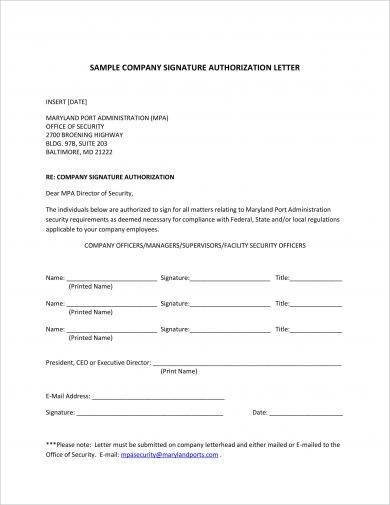 9 Signature Authorization Letter Examples Pdf Examples